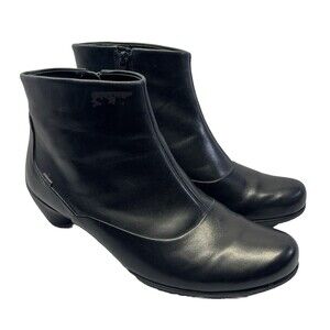 ECCO Women’s Gore-tex Ankle Boots Size 41 EU 10 US Black Low Heel